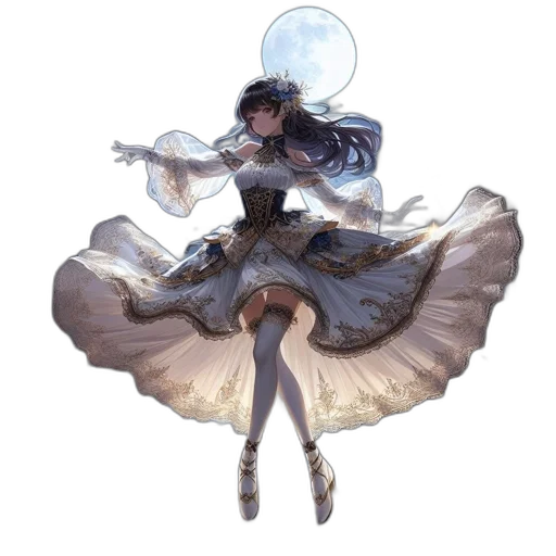 dress, umbrella, crown, staff transparent PNG cut-out