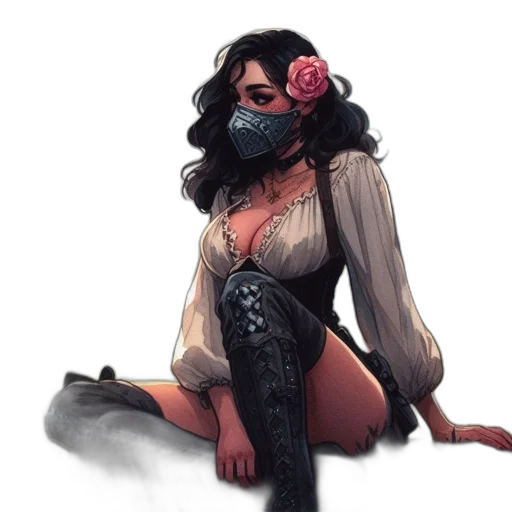 dress, concept art, fantasy art, comic book art transparent PNG cut-out