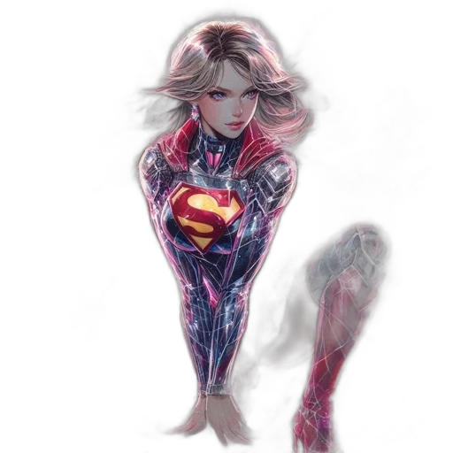 comic book art, concept art, fantasy art, watercolor transparent PNG cut-out