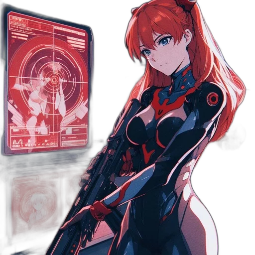 dress, robot, weapon, staff transparent PNG cut-out