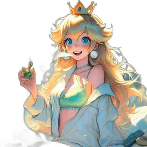 crown, dress, staff, dragon transparent PNG cut-out