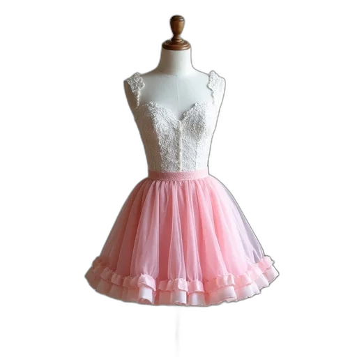 dress, 3d render, pastel, mannequin transparent PNG cut-out