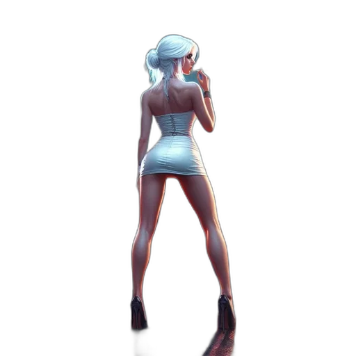 robot, dress, weapon, staff transparent PNG cut-out