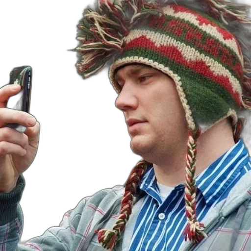 hat, staff, hair, jacket transparent PNG cut-out