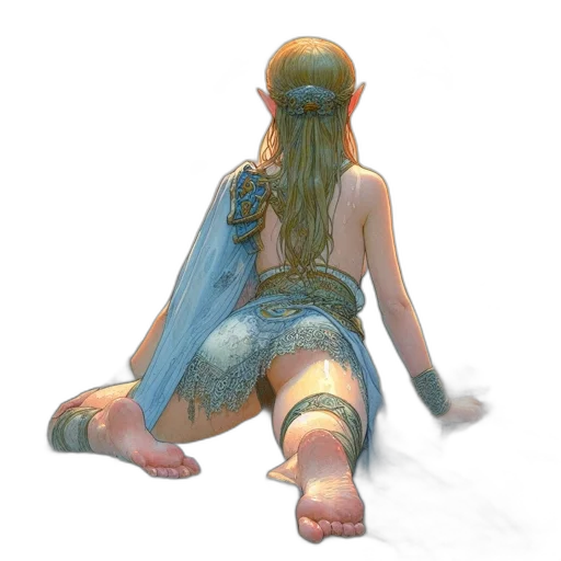 sword, creature, hair, weapon transparent PNG cut-out