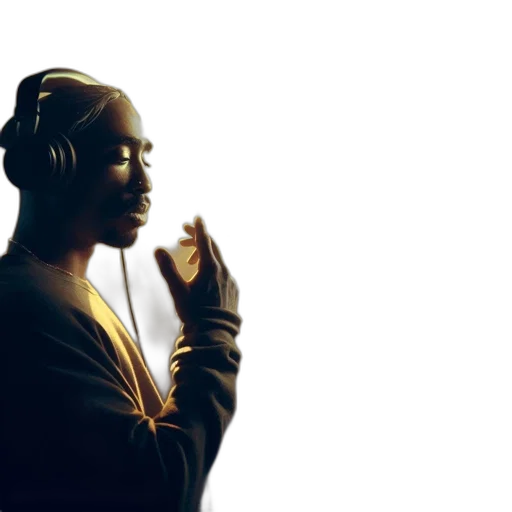 man, dimly, lit, room transparent PNG cut-out