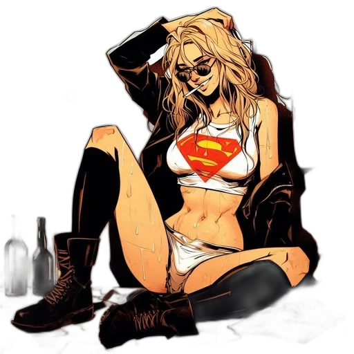 comic book art, concept art, cartoon, watercolor transparent PNG cut-out