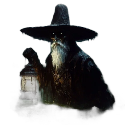 hat, staff, creature, mask transparent PNG cut-out