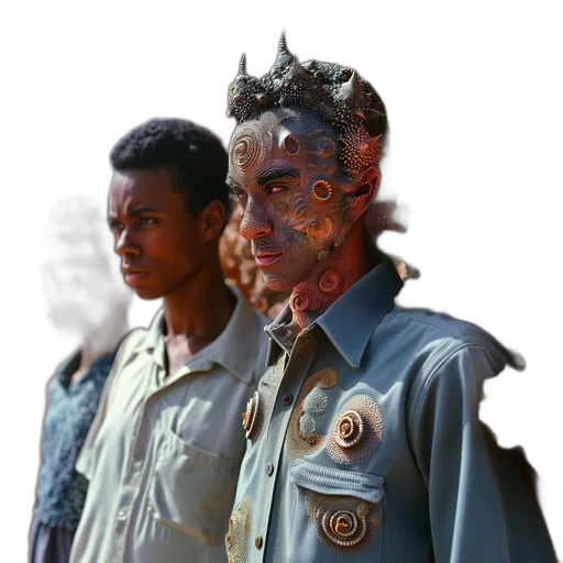 crown, staff, face, mask transparent PNG cut-out