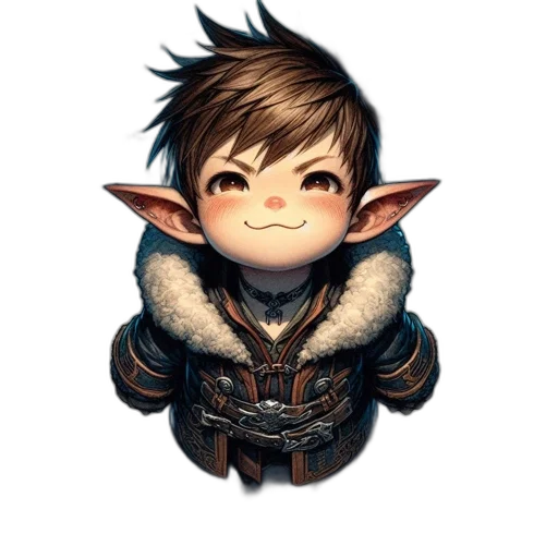 jacket, dragon, staff, face transparent PNG cut-out