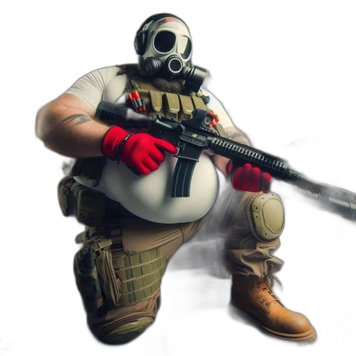 weapon, mask, robot, staff transparent PNG cut-out