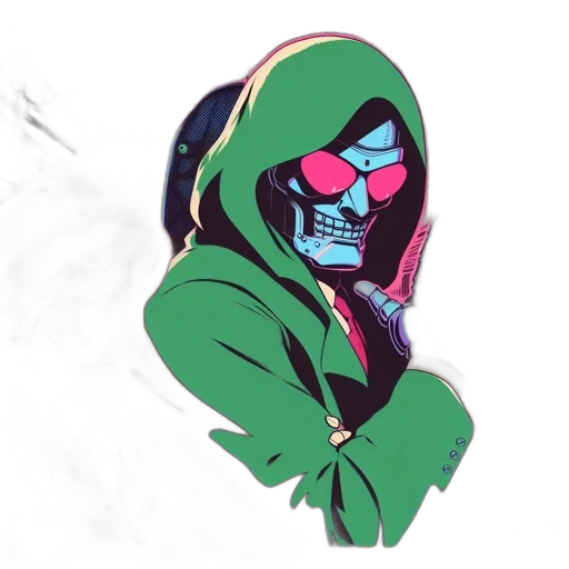 jacket, mask, face, concept art transparent PNG cut-out