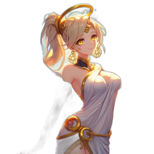 dress, staff, jewelry, crown transparent PNG cut-out