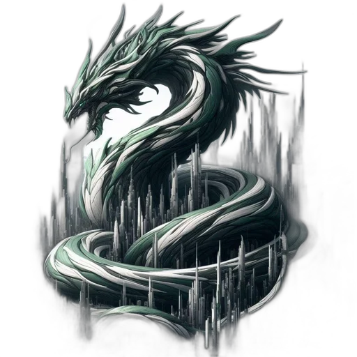 dragon, creature, staff, animal transparent PNG cut-out