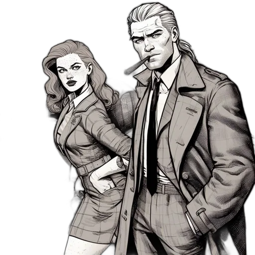 jacket, comic book art, concept art, cartoon transparent PNG cut-out