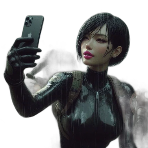 weapon, face, robot, cyberpunk transparent PNG cut-out
