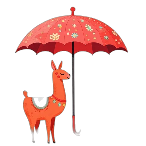 umbrella, staff, animal, concept art transparent PNG cut-out