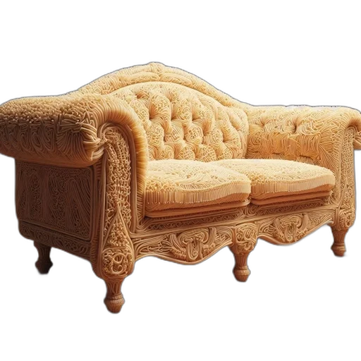 furniture, crown, 3d render, pasta-made transparent PNG cut-out