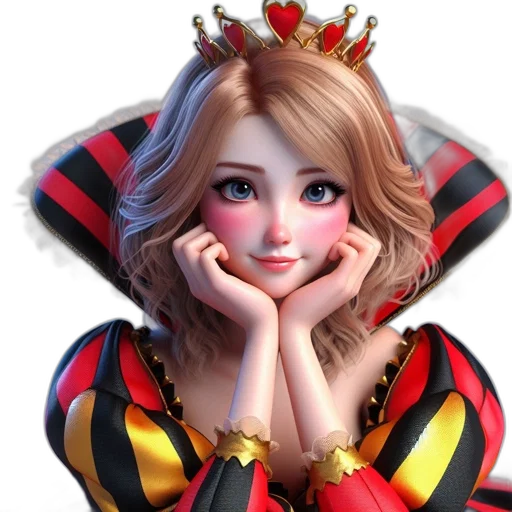 crown, face, jewelry, 3d render transparent PNG cut-out