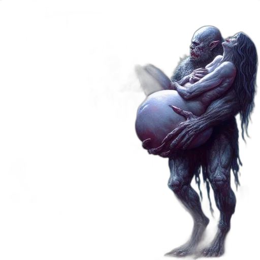 creature, concept art, fantasy art, cyberpunk transparent PNG cut-out