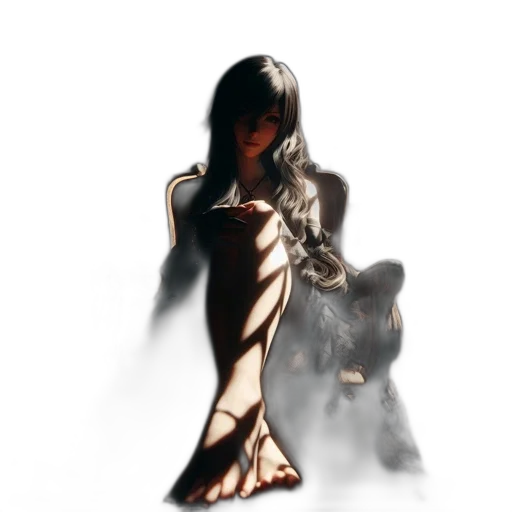 dress, jewelry, staff, mask transparent PNG cut-out