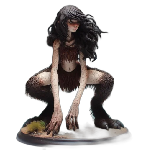 creature, hair, animal, concept art transparent PNG cut-out