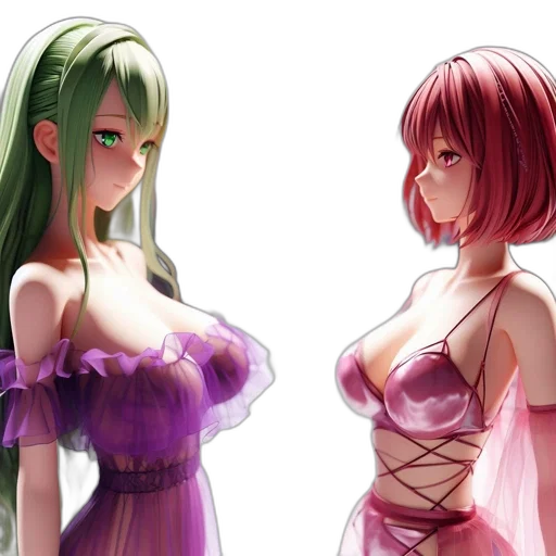 dress, concept art, anime, fantasy art transparent PNG cut-out
