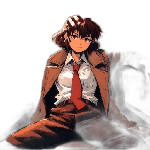 jacket, staff, anime, concept art transparent PNG cut-out