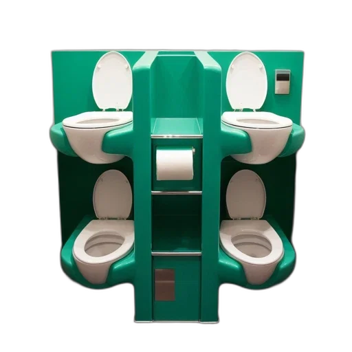 robot, furniture, 3d render, green transparent PNG cut-out