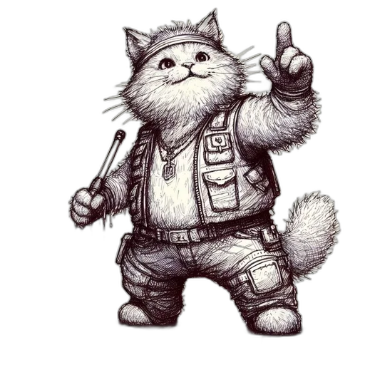 staff, animal, jacket, concept art transparent PNG cut-out
