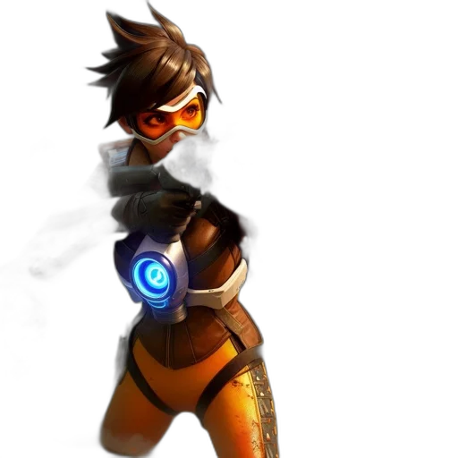 robot, staff, concept art, 3d render transparent PNG cut-out