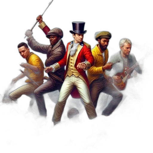 staff, weapon, hat, jacket transparent PNG cut-out