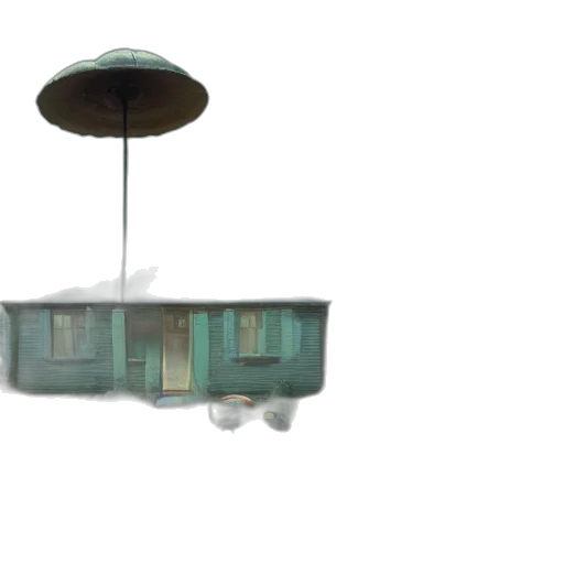 furniture, umbrella, 3d render, concept art transparent PNG cut-out