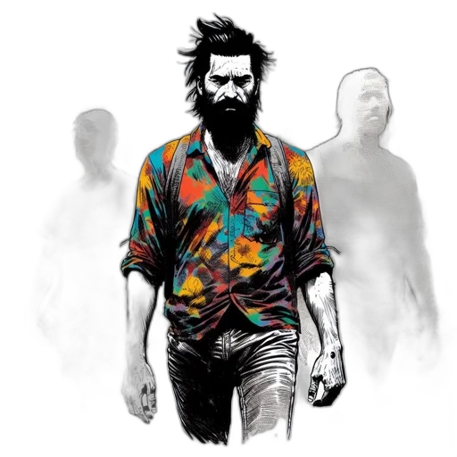 jacket, concept art, comic book art, pixel art transparent PNG cut-out