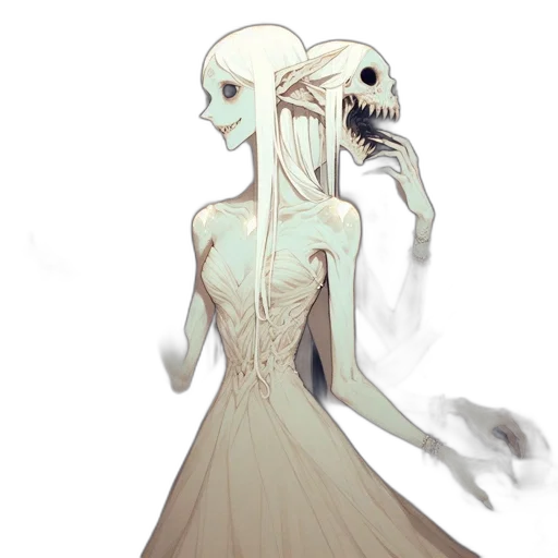 dress, creature, mask, face transparent PNG cut-out
