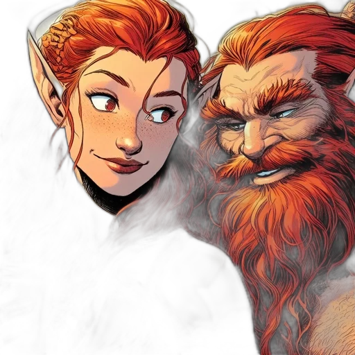 concept art, fantasy art, comic book art, watercolor transparent PNG cut-out