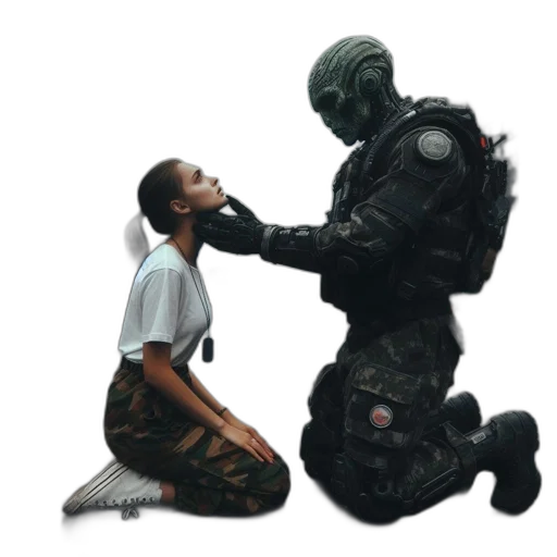 robot, weapon, creature, face transparent PNG cut-out
