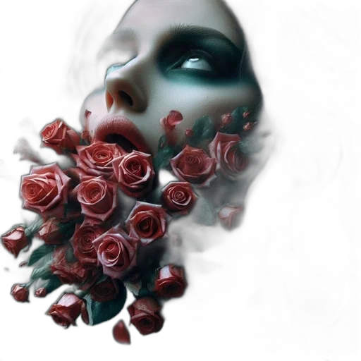 mask, face, flower, jewelry transparent PNG cut-out