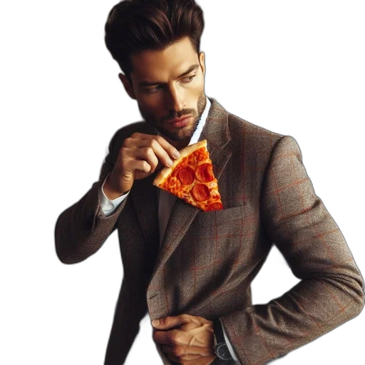 jacket, food, umbrella, photorealistic transparent PNG cut-out