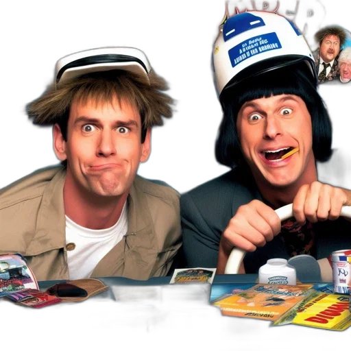hat, movie, poster, dumb transparent PNG cut-out