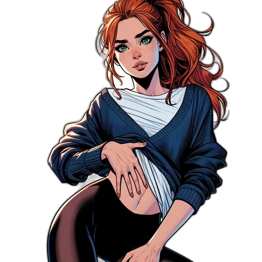 jacket, comic book art, concept art, cartoon transparent PNG cut-out