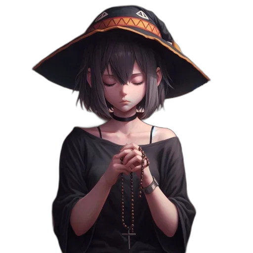 hat, dress, staff, mask transparent PNG cut-out
