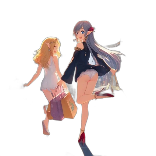 dress, concept art, anime, pixel art transparent PNG cut-out