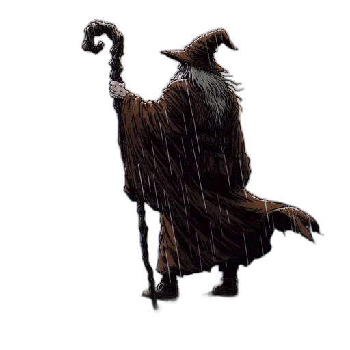 staff, creature, animal, hat transparent PNG cut-out