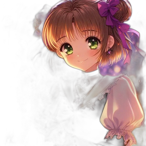 dress, staff, face, flower transparent PNG cut-out