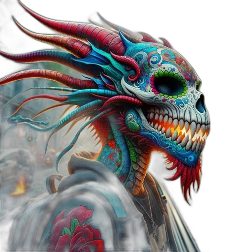 dragon, mask, face, fantasy art transparent PNG cut-out
