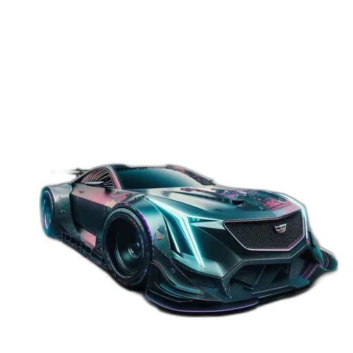 car, robot, weapon, 3d render transparent PNG cut-out
