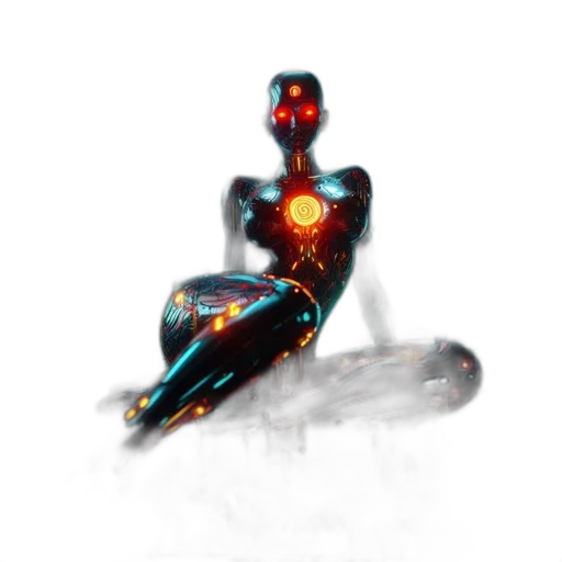 robot, jewelry, creature, sword transparent PNG cut-out