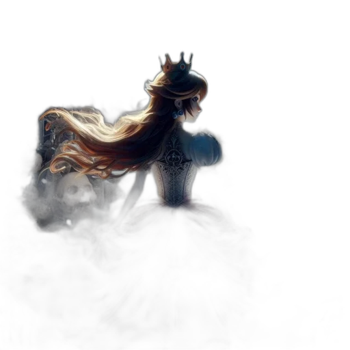 crown, hair, dragon, dress transparent PNG cut-out