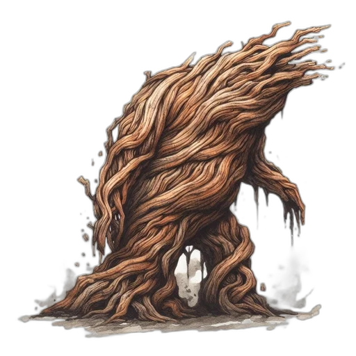 creature, tree, hair, dragon transparent PNG cut-out